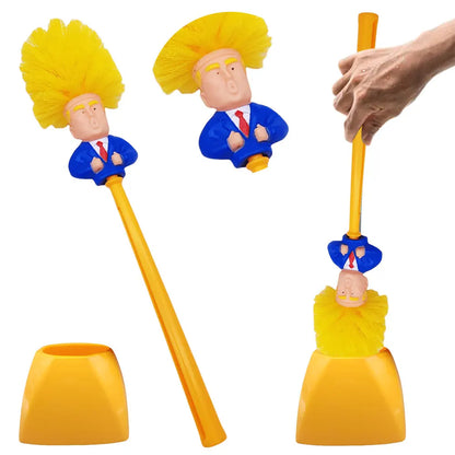 Trump Toilet Brush, Original Trump Toilet Brush Cleaner, Funny Toilet Scubber,Make Toilet Great Again, Commander in Crap (Trump Toilet Brush)