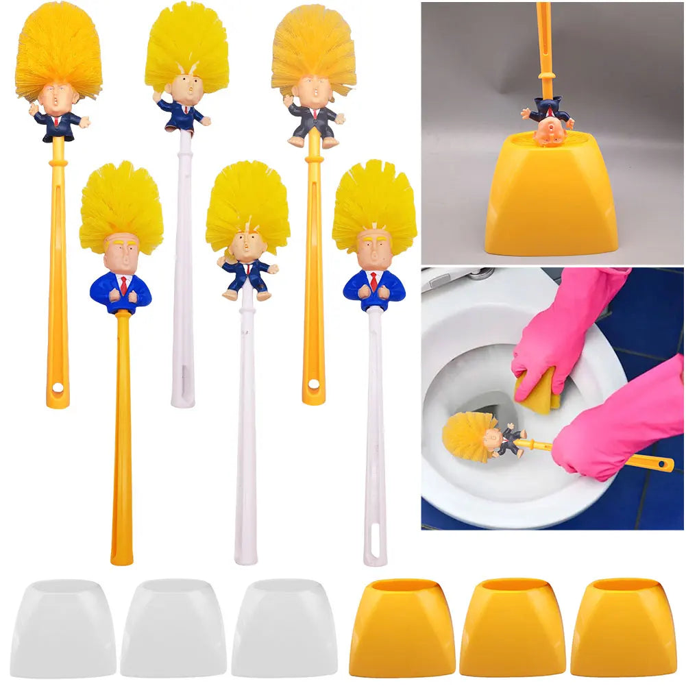 Trump Toilet Brush, Original Trump Toilet Brush Cleaner, Funny Toilet Scubber,Make Toilet Great Again, Commander in Crap (Trump Toilet Brush)