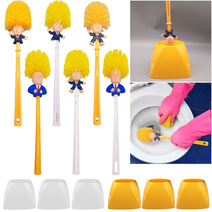Trump Toilet Brush, Original Trump Toilet Brush Cleaner, Funny Toilet Scubber,Make Toilet Great Again, Commander in Crap (Trump Toilet Brush)