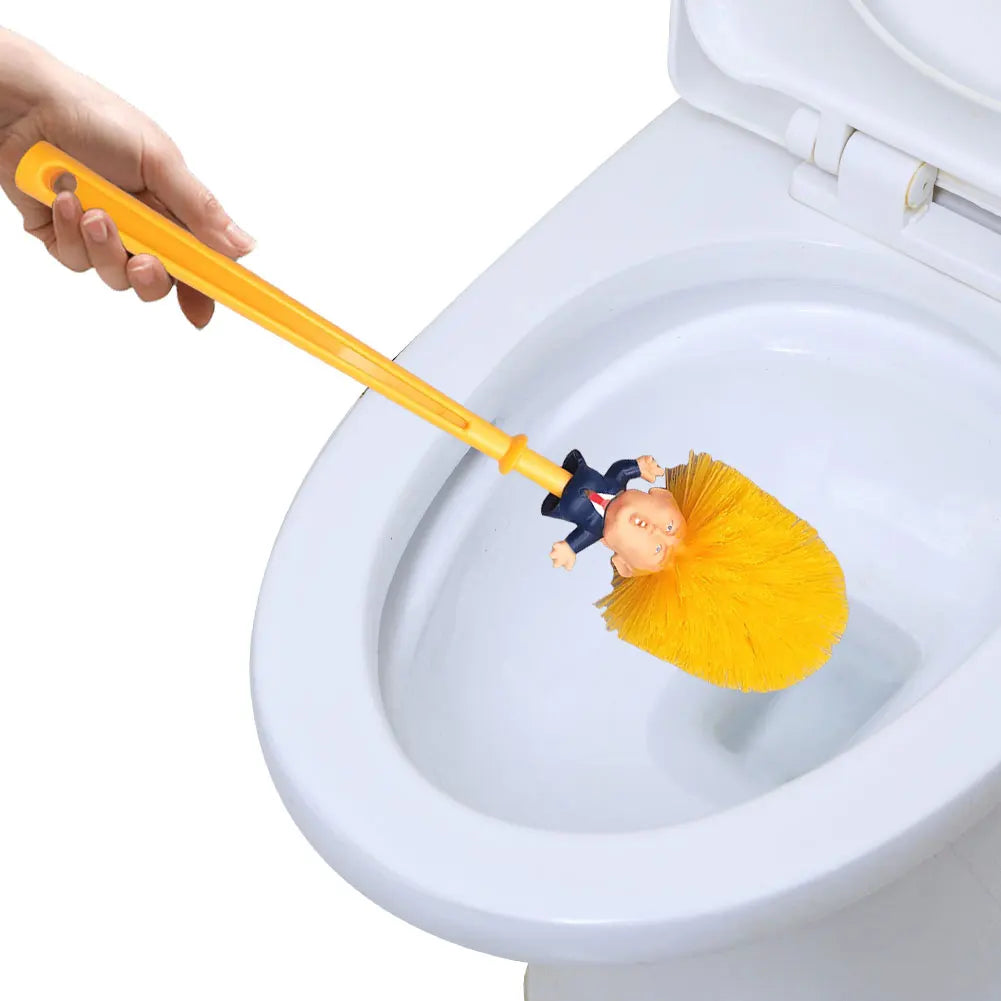Trump Toilet Brush, Original Trump Toilet Brush Cleaner, Funny Toilet Scubber,Make Toilet Great Again, Commander in Crap (Trump Toilet Brush)
